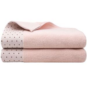 Bath Towels Set of 2 100% Combed Cotton 600 GSM Misty Rose